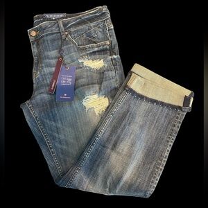 Vigoss - Thompson Tomboy distressed relaxed fit jegging/ankle/crop jeans
